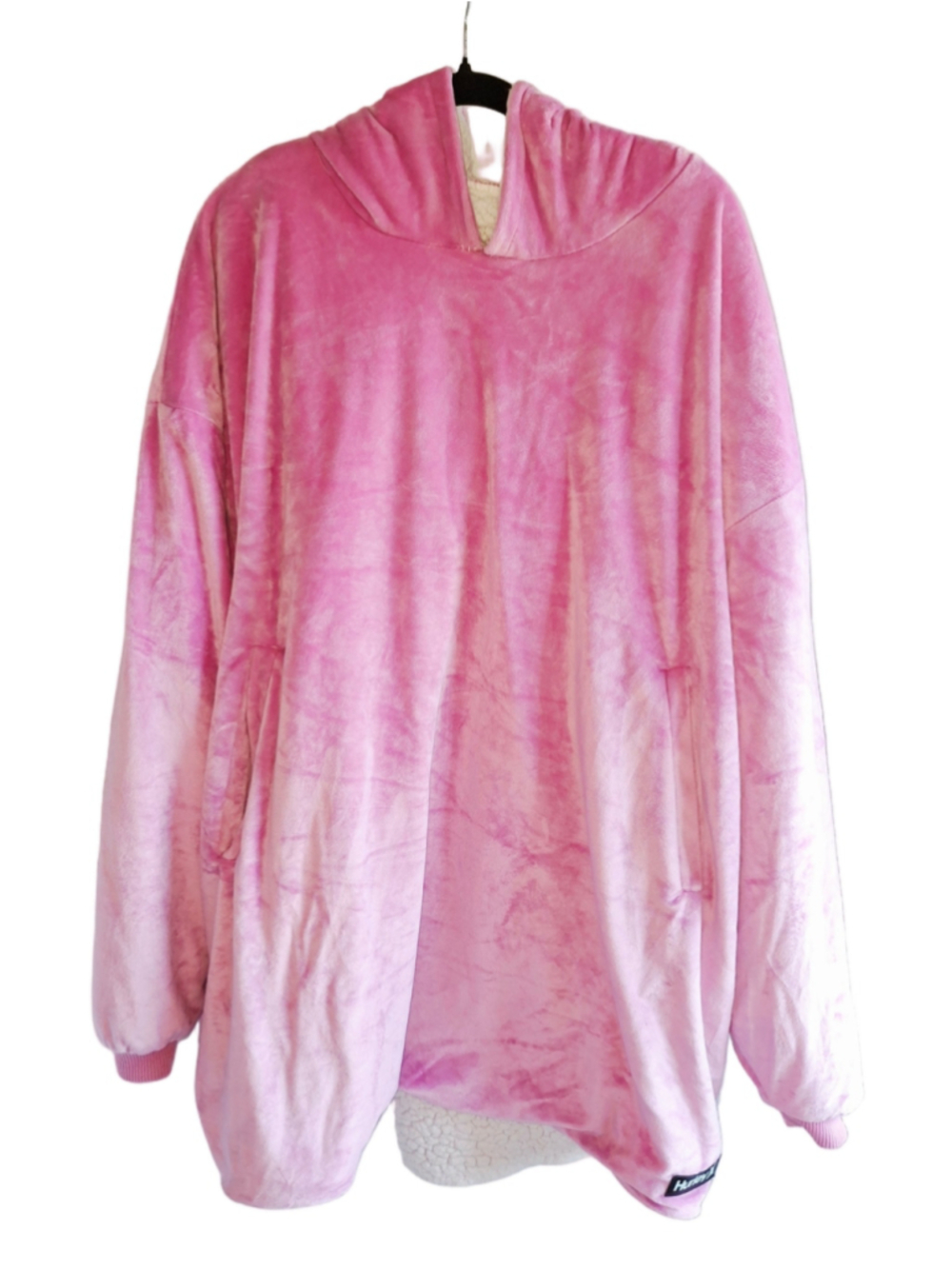 Hurley Oversized Sherpa Hoodie Pink White Size 4X plus winter snow gear soft